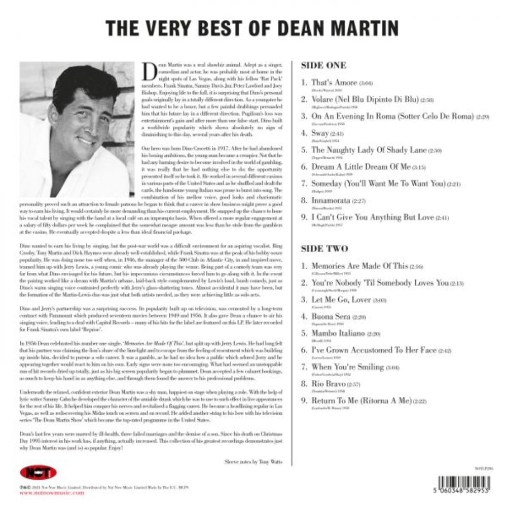 The Very Best of Dean Martin - Dean Martin - lp - 5060348582953 - The Vinyl Store