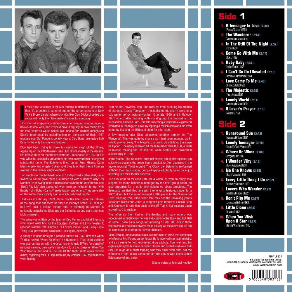 20 Greatest Hits - Dion & The Belmonts - metafield_custom.product_key_info - 5060348583738 - The Vinyl Store