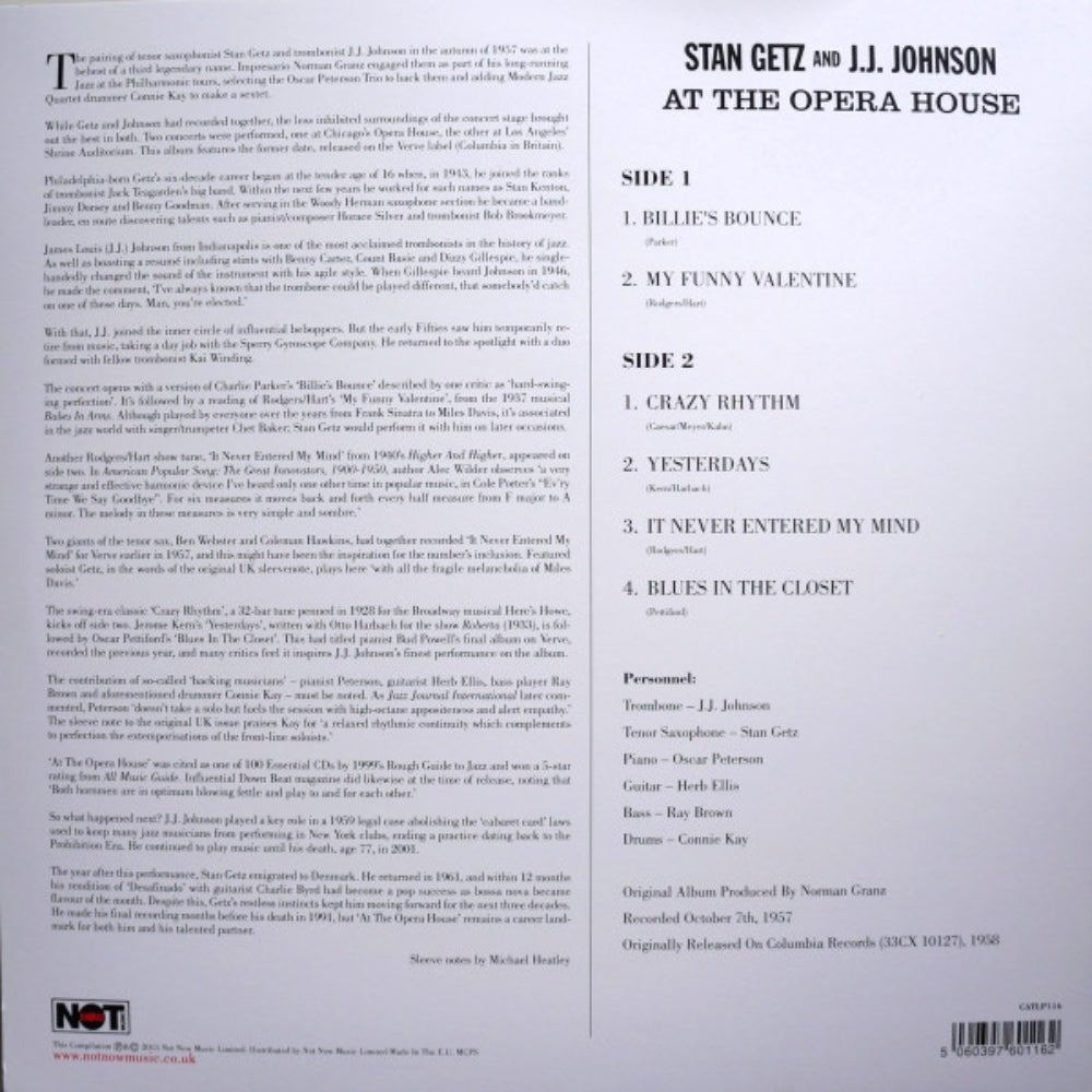 At The Opera House - Stan Getz And J.J. Johnson - metafield_custom.product_key_info - - The Vinyl Store