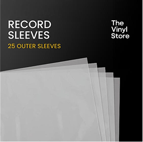 25 Pack Vinyl Sleeves - High Grade Plastic Outer Sleeves For Vinyl LPs - The Vinyl Store - 25sleeve - The Vinyl Store