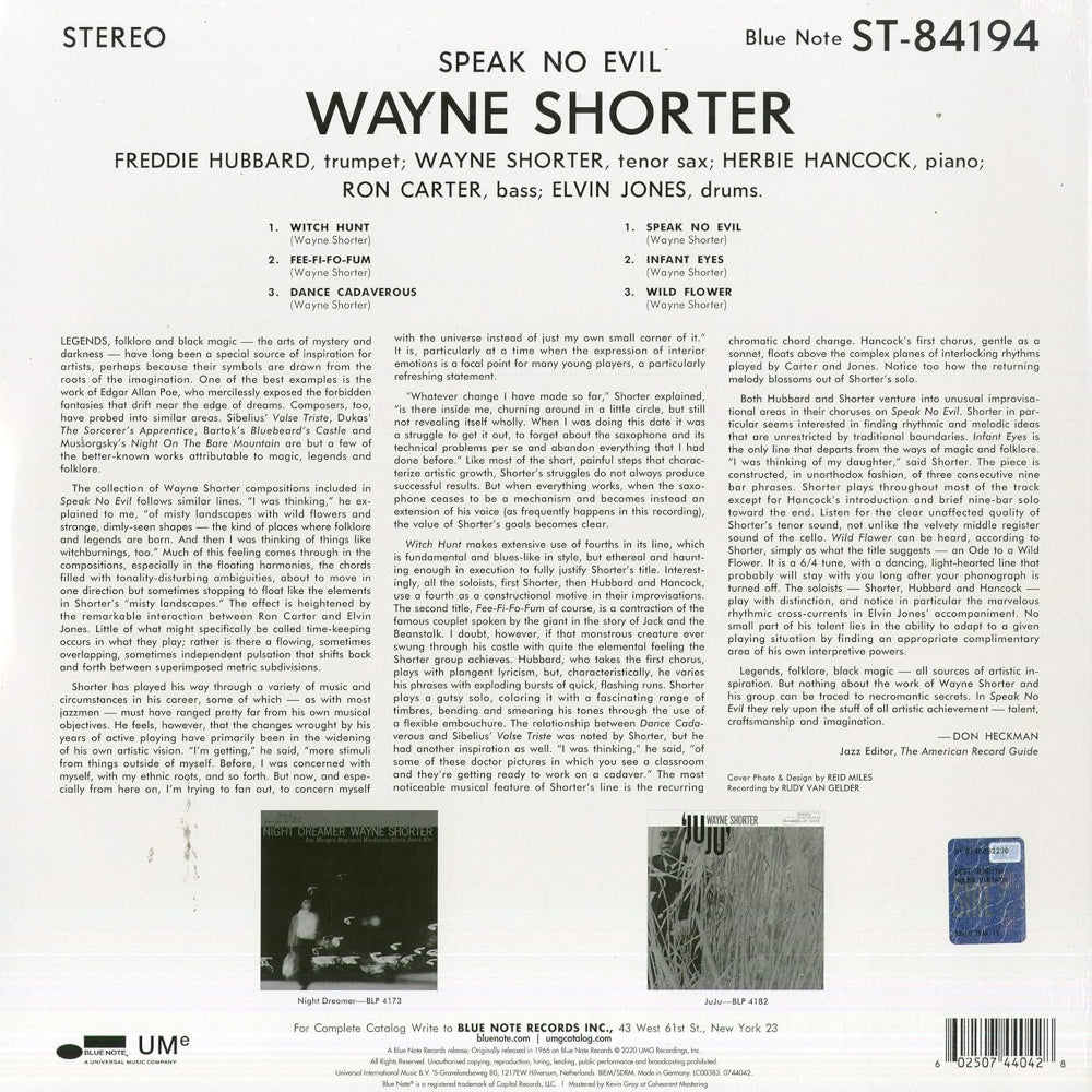 Speak No Evil - Wayne Shorter - metafield_custom.product_key_info - - The Vinyl Store