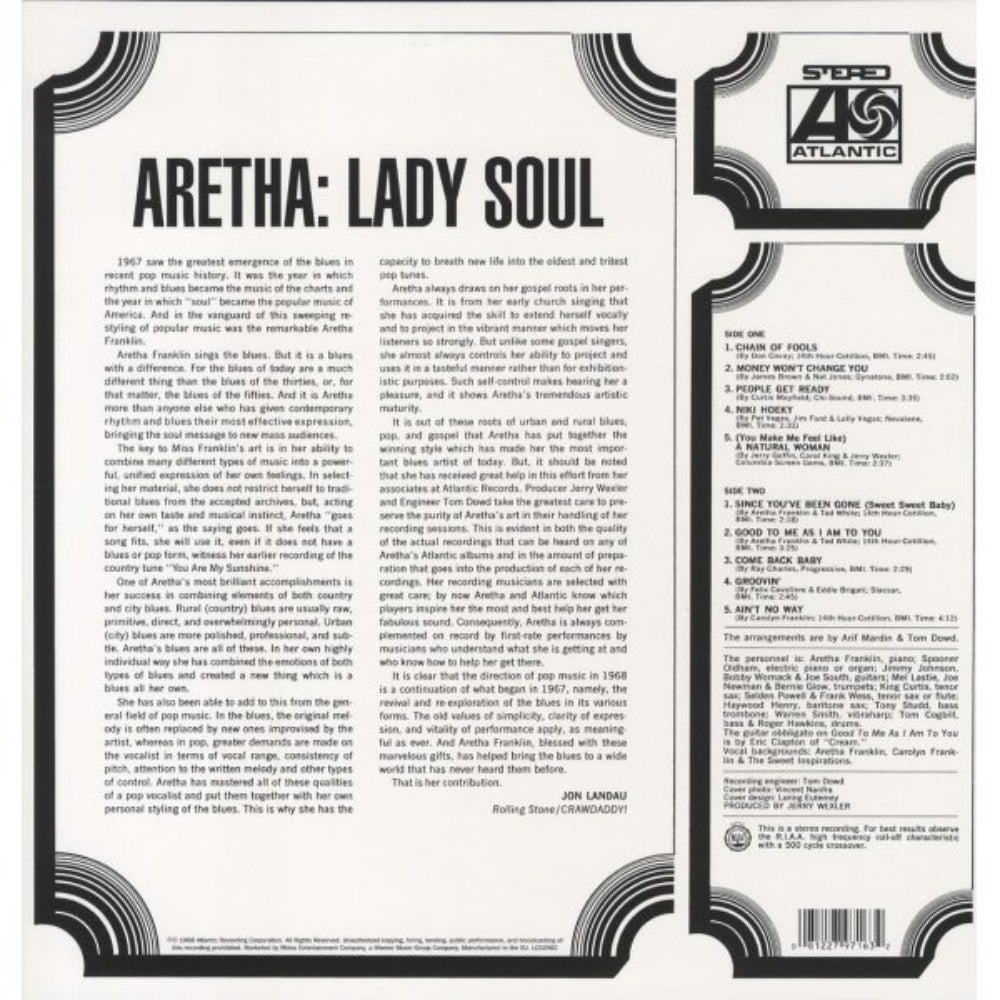 Lady Soul - Aretha Franklin - metafield_custom.product_key_info - 081227971632 - The Vinyl Store