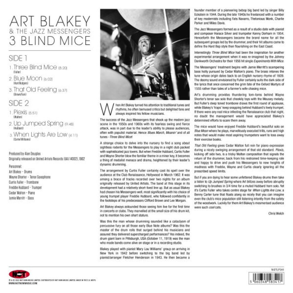 3 Blind Mice - Art Blakey And The Jazz Messengers - lp - 5060348583417 - The Vinyl Store