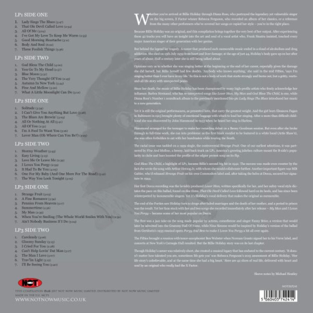 The Platinum Collection - Billie Holiday - 3lp - 5060403742414 - The Vinyl Store
