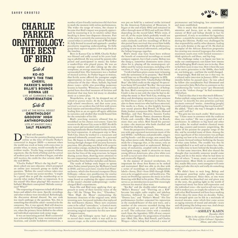 Ornithology: The Best Of Bird - Charlie Parker - metafield_custom.product_key_info -  - The Vinyl Store