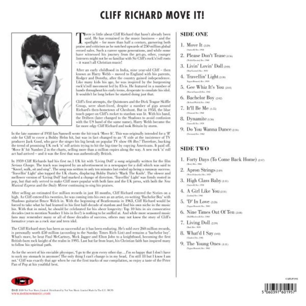 Move It - Cliff Richard - lp - 5060397601957 - The Vinyl Store