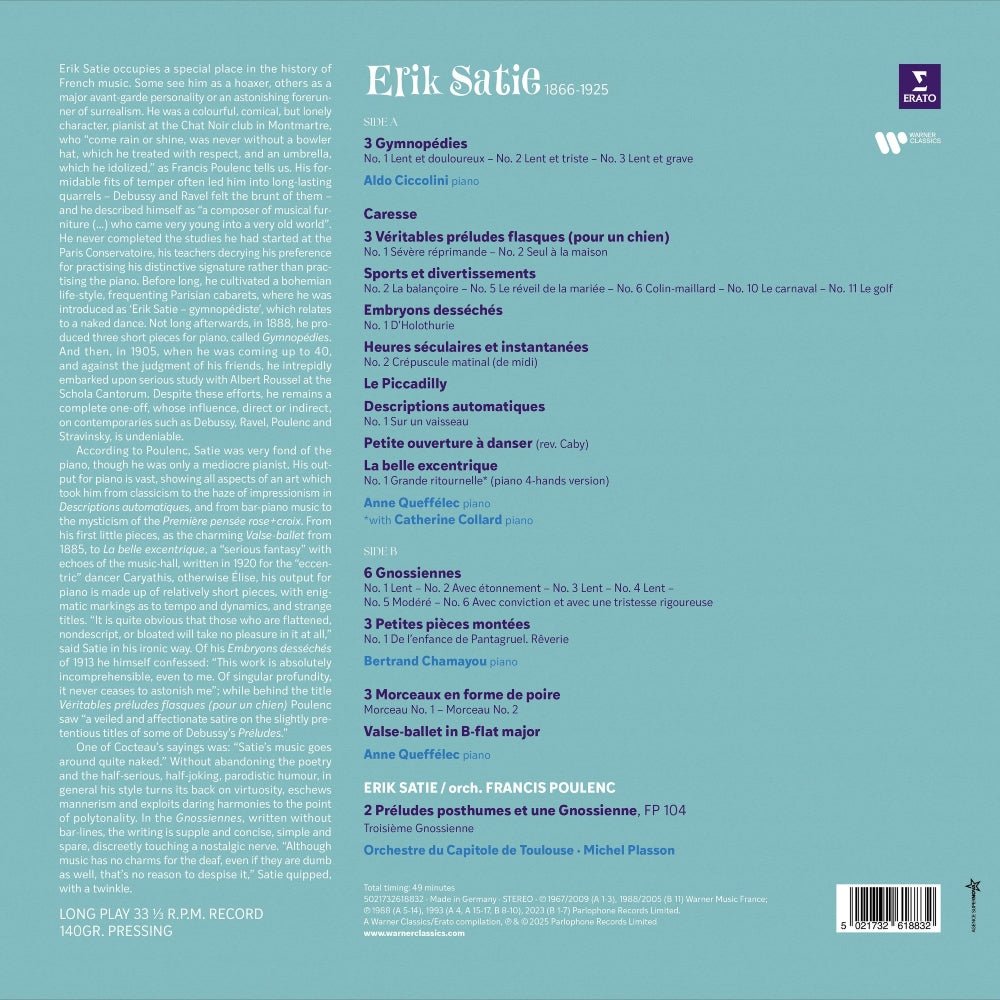Best Of Erik Satie - Le Bel Excentrique - Erik Satie - metafield_custom.product_key_info - 5021732618832 - The Vinyl Store