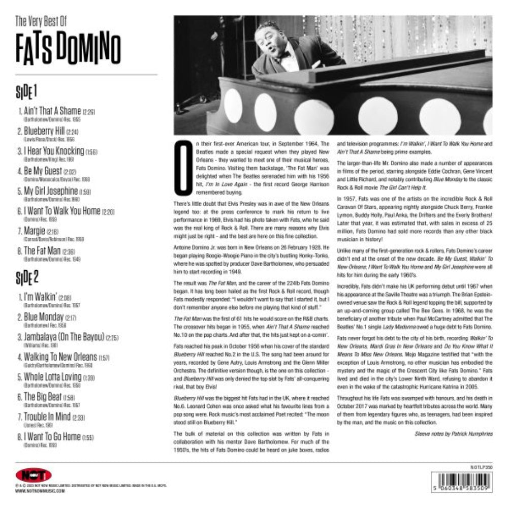 The Very Best Of - Fats Domino - metafield_custom.product_key_info -  - The Vinyl Store