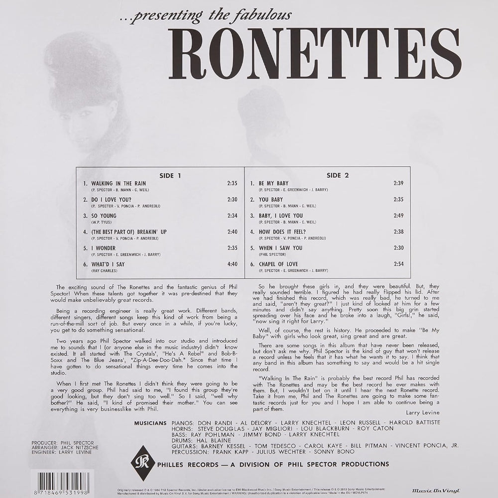 Presenting The Fabulous Ronettes - The Ronettes - metafield_custom.product_key_info - 8718469531998 - The Vinyl Store