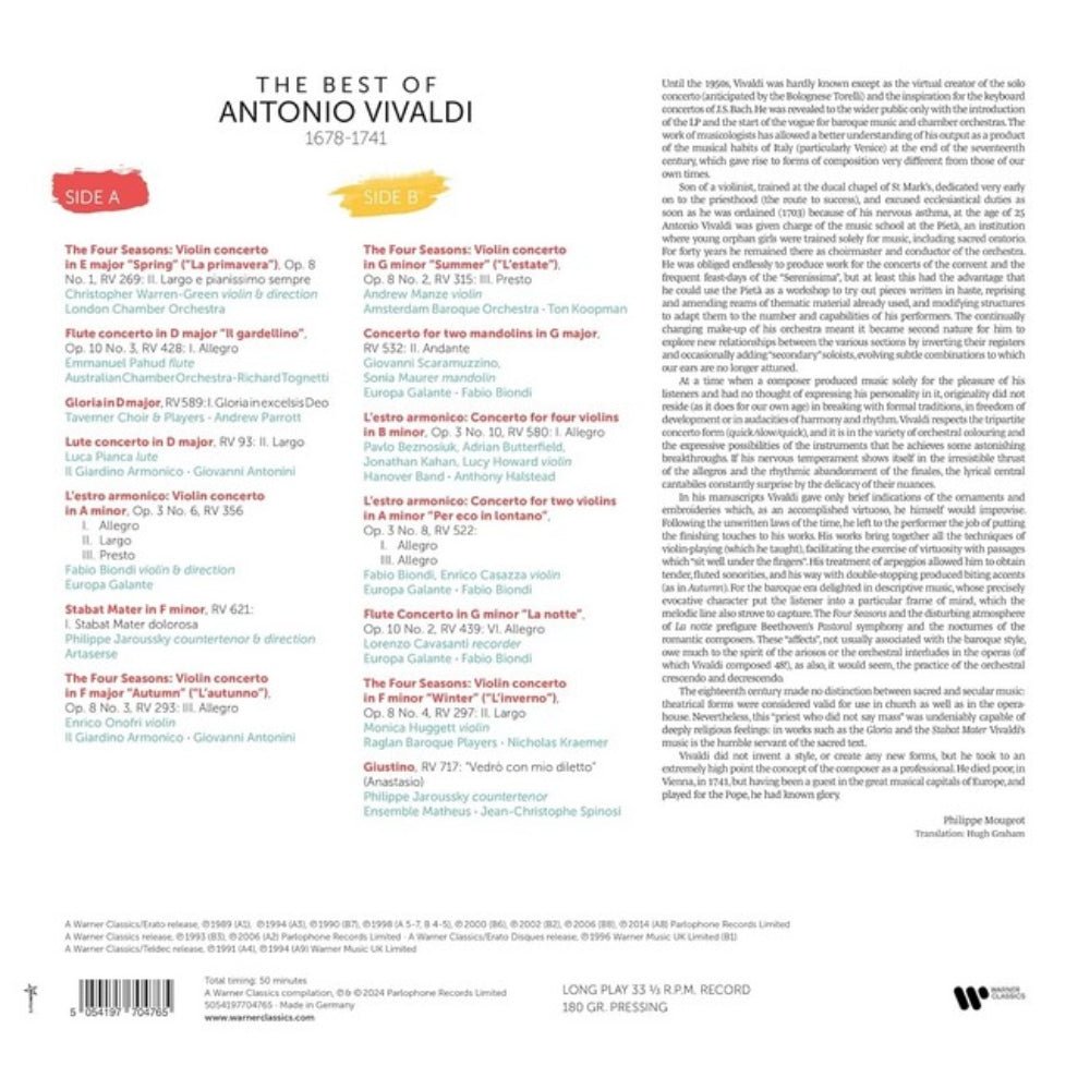 The Best Of Antonio Vivaldi - Various Artists - metafield_custom.product_key_info - 5054197704765 - The Vinyl Store